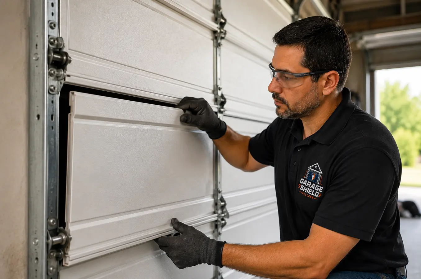 We also offer our service of garage door panel replacement
