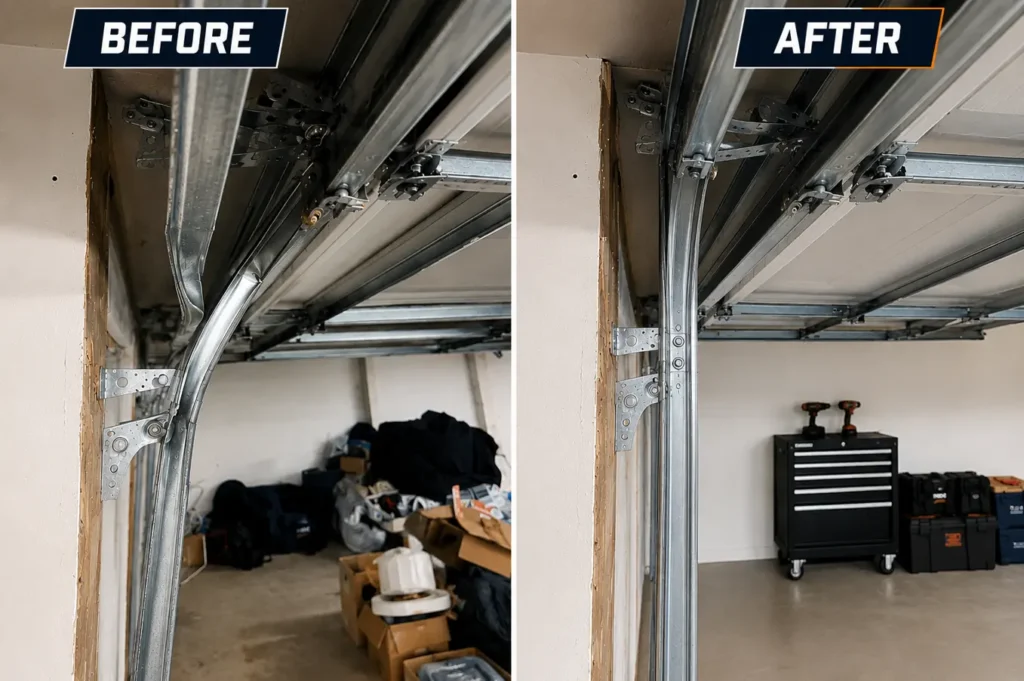 We repaired the garage door tracker